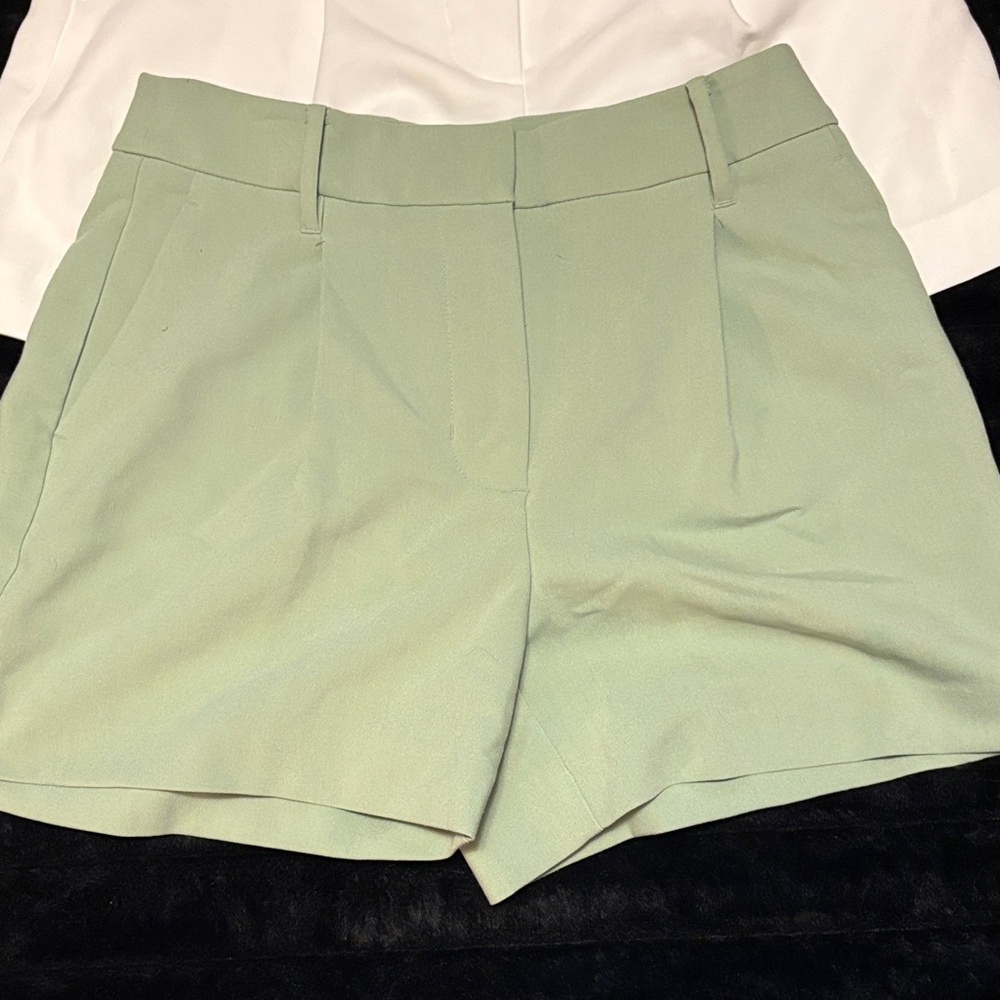 Sage Green Nine West High Waist Shorts